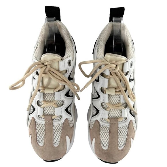 Sandro Atomic Beige & Off-White High Top Sneakers Size 41 - Picture 4 of 9